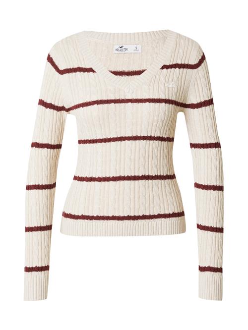 HOLLISTER Pullover  beige / vinrød