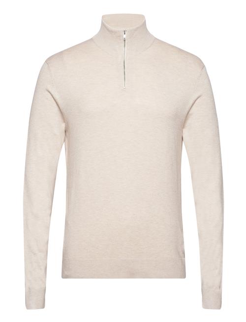 Lindbergh Ecovero Half Zip L/S Knit Lindbergh Beige