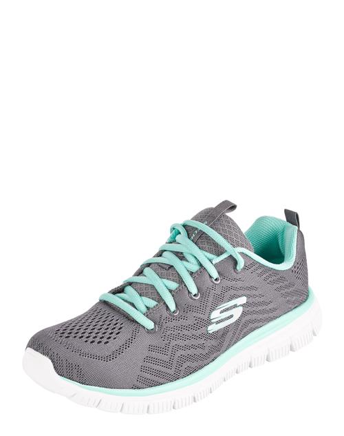 SKECHERS Sneaker low 'Graceful Get Connected'  mørkegrå / mint / hvid