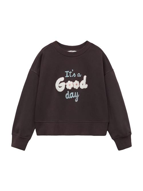 MANGO KIDS Sweatshirt 'GOOD'  antracit / basalgrå / rosé / hvid