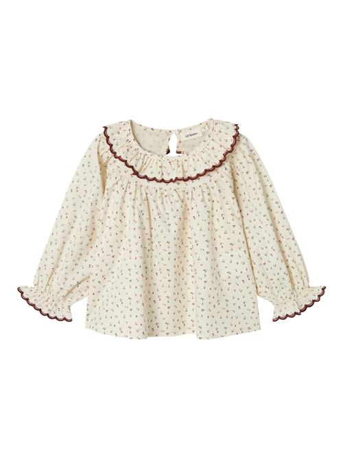 NAME IT Bluse  creme / grøn / pink / bordeaux