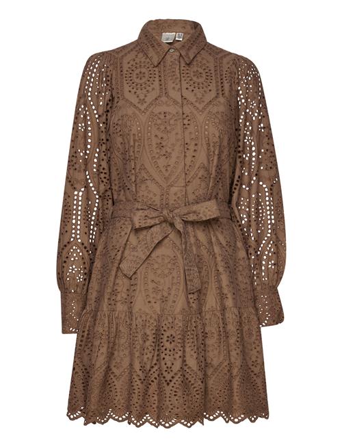 YAS Yasholi Ls Belt Dress S. Noos YAS Brown