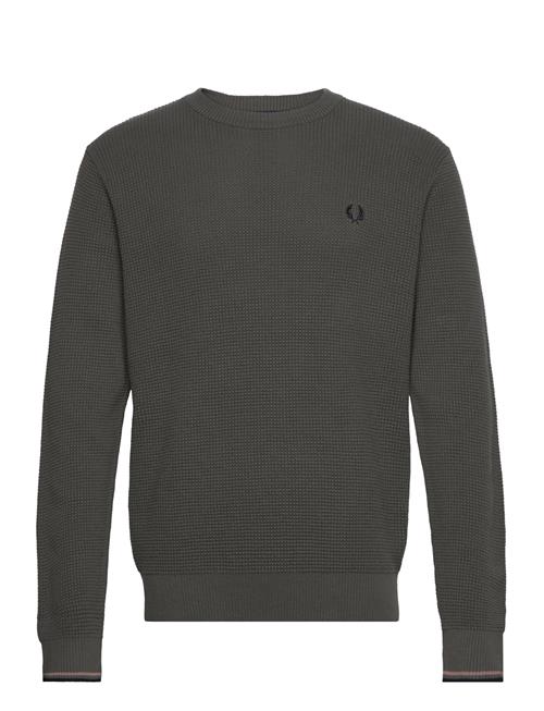 Fred Perry Waffle Stitch Jumper Fred Perry Green