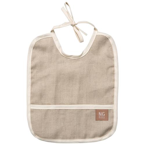 Se NG Baby Hagesmæk Linen Natural | Beige | 0 ved Babyshop