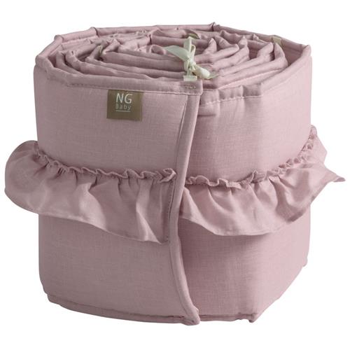 NG Baby Bumper Bed Linen With Ruffle Rose | Lyserød | 0