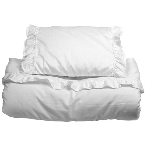NG Baby Sengesæt Klapvogn/Vugge Med Flæse White One Size      Unisex