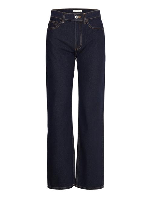 Mango High Waist Straight Jeans Mango Navy