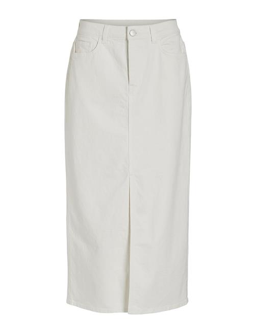 Vila Vipia New Midi Denim Skirt Jaf White/Ln Vila White