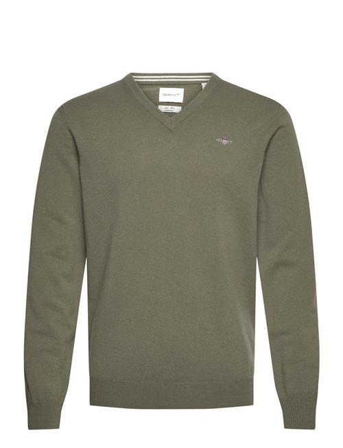 GANT Superfine Lambswool V-Neck GANT Green