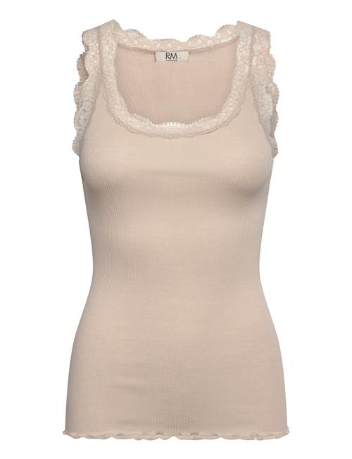 Rmwbalta Sl Regular U-Neck Top RM By Rosemunde Beige