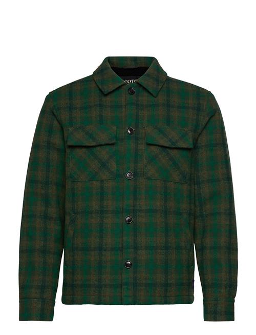 Se Scotch & Soda Teddy Lined Checked Overshirt Scotch & Soda Green ved Booztlet