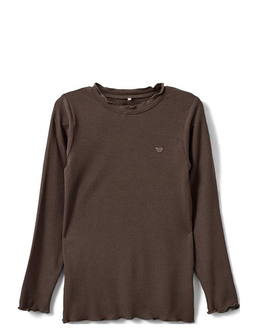 Finjask T-Shirt Long Sleeve Sofie Schnoor Young Brown