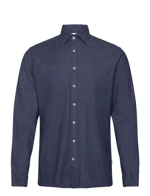 Lindbergh Soft Indigo Stretch Shirt L/S Lindbergh Blue