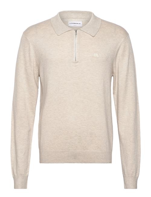 Lindbergh Ecovero L/S Zip Polo Lindbergh Cream