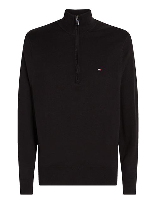 Essential Cotton Zip Mock Tommy Hilfiger Black