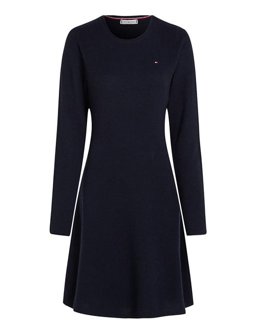 Soft Wool Flared C-Nk Swt Dress Tommy Hilfiger Navy