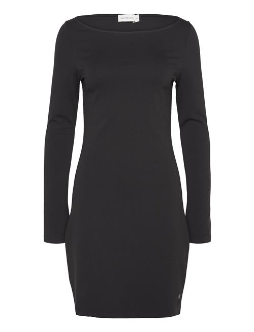 Calvin Klein Jeans Sculpted Milano Ls Mini Dress Calvin Klein Jeans Black