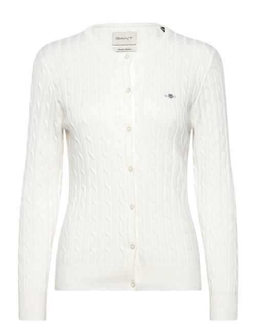 GANT Stretch Cotton Cable Cardigan GANT White