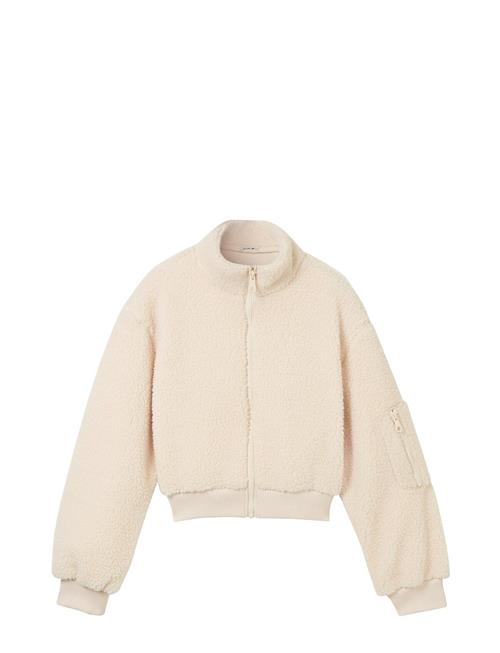 Se Tom Tailor Cozy Teddy Sweat Jacket Tom Tailor Cream ved Booztlet