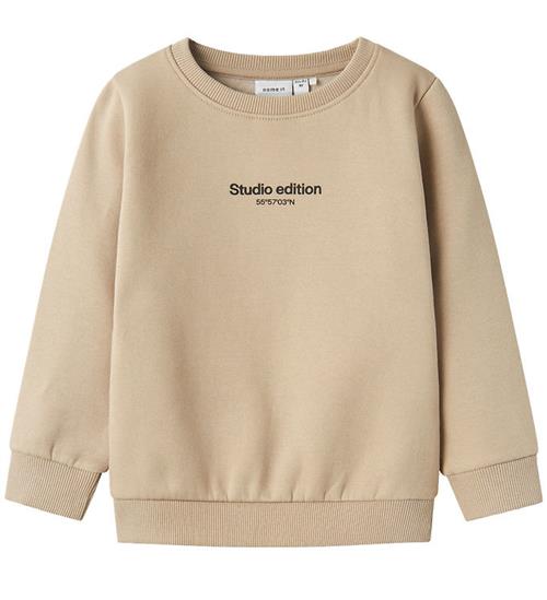 Name It Sweatshirt - NmmBrody - Pure Cashmere/W. BLACK PRINT