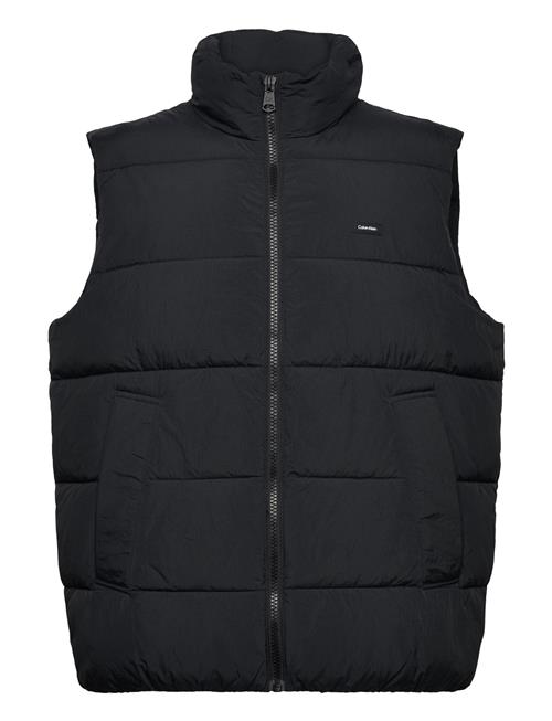 Calvin Klein Crinkle Nylon Quilt Vest Calvin Klein Black