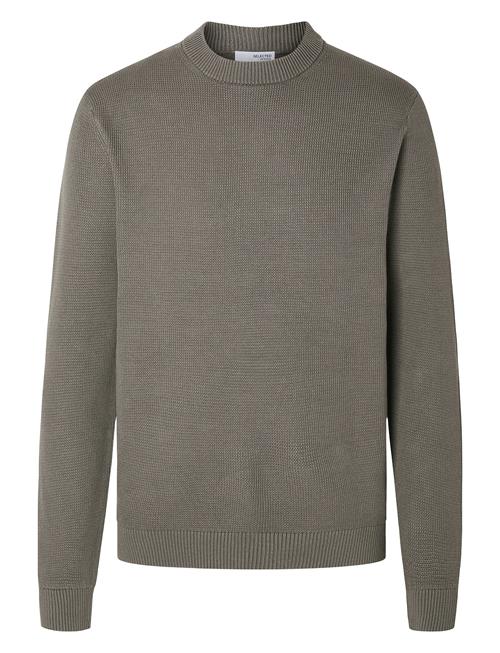 Selected Homme Slhdane Ls Knit Structure Crew Neck Noos Selected Homme Grey