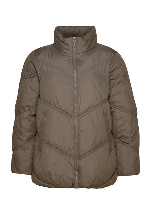 Zizzi Capam, L/S, Jacket Zizzi Brown