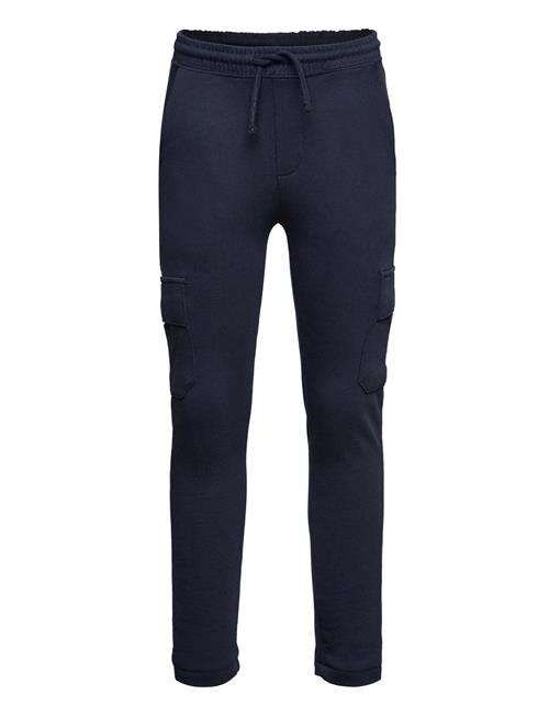 Mango Cotton Jogger-Style Trousers Mango Navy