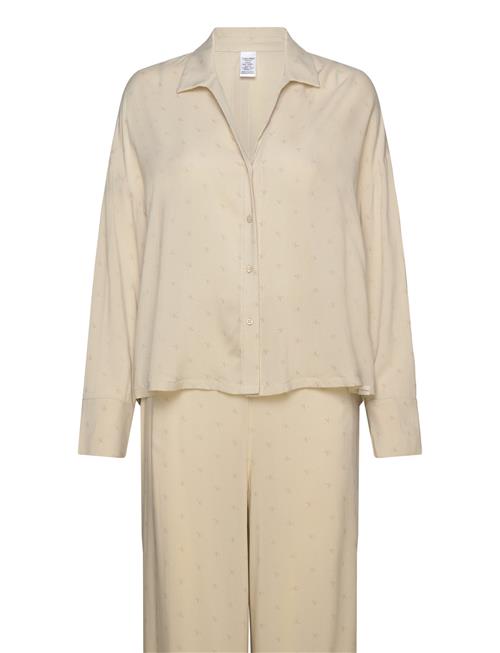 Calvin Klein L/S Buttondown & Pant Sleep Set Calvin Klein Beige