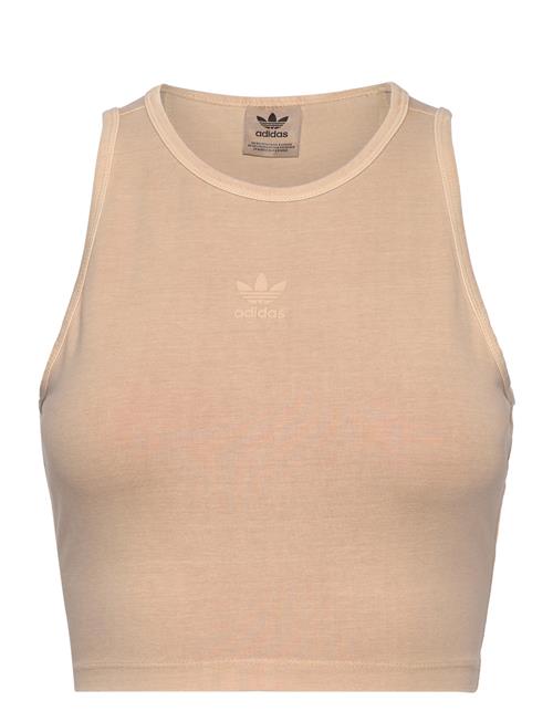 Se adidas Originals Ess+ Crop Tank Adidas Originals Cream ved Booztlet