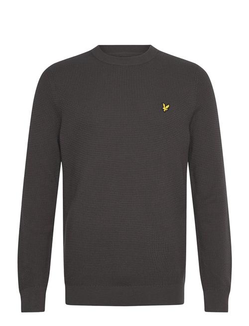 Grid Knit Crew Neck Jumper Lyle & Scott Grey