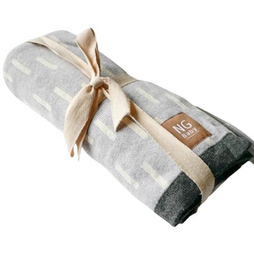 NG Baby Bomuldstæppe Grey Line 70x100 cm      Unisex