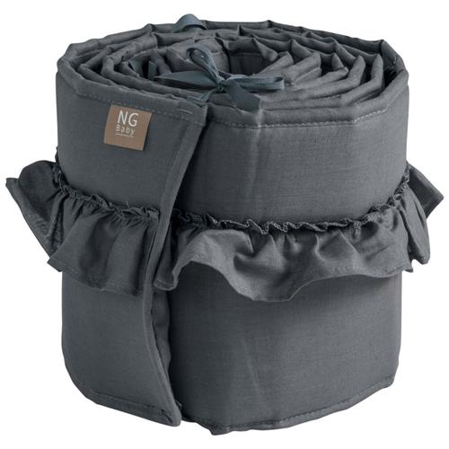 NG Baby Bumper Sengetøj Med Flæse Graphite Grey One Size      Unisex