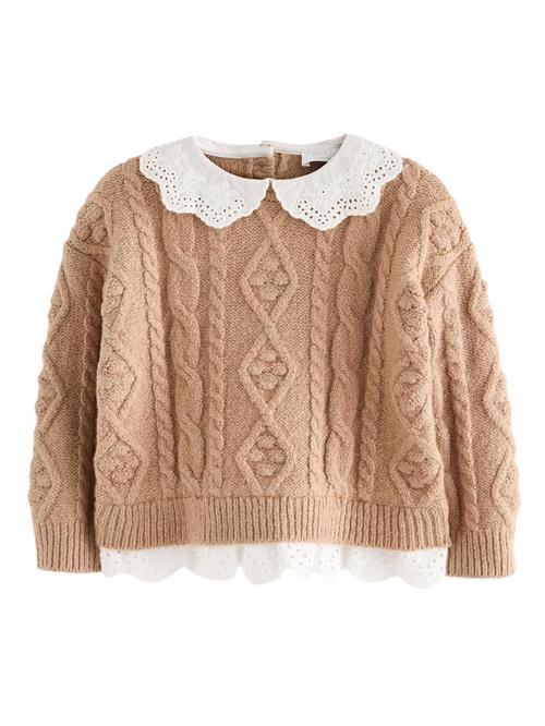 Se Next Pullover  brun / hvid ved About You