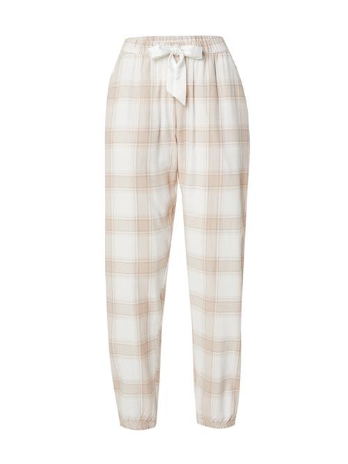 Hunkemöller Pyjamasbukser  beige / hvid