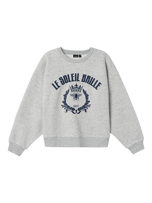 NAME IT Sweatshirt  grå-meleret / sort