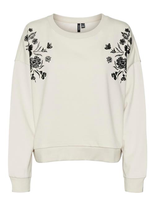 Se VERO MODA Sweatshirt 'VMHELEN TRINA'  beige / sort ved About You