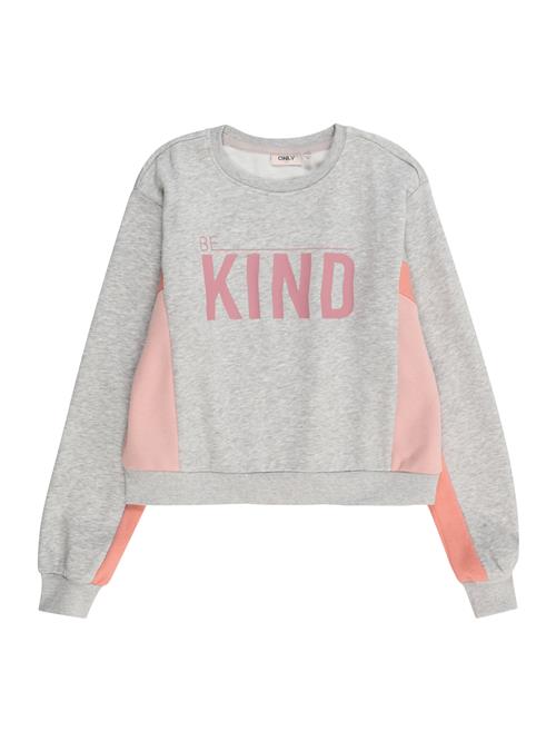 KIDS ONLY Sweatshirt 'KOGGEMMA'  grå-meleret / pitaya / gammelrosa