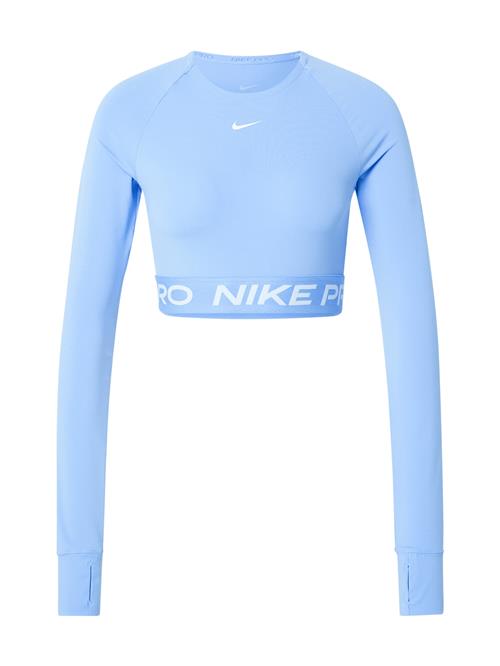 Se NIKE Funktionsbluse 'PRO'  lyseblå / hvid ved About You