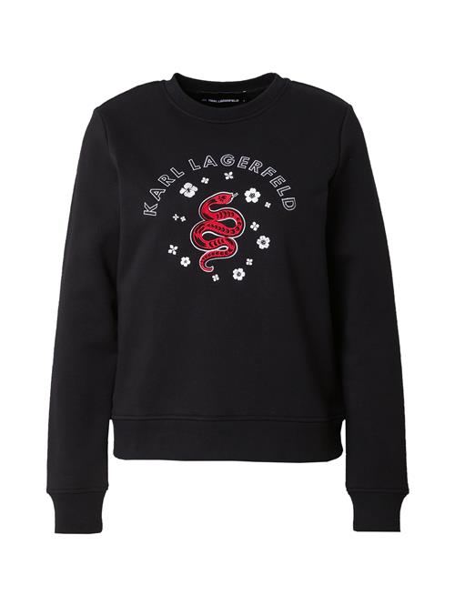 Se Karl Lagerfeld Sweatshirt  rød / sort / offwhite ved About You