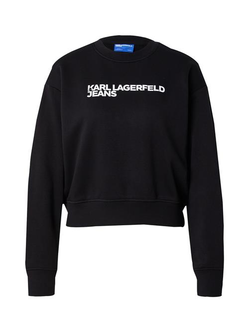 KARL LAGERFELD JEANS Sweatshirt 'Essential'  sort / hvid