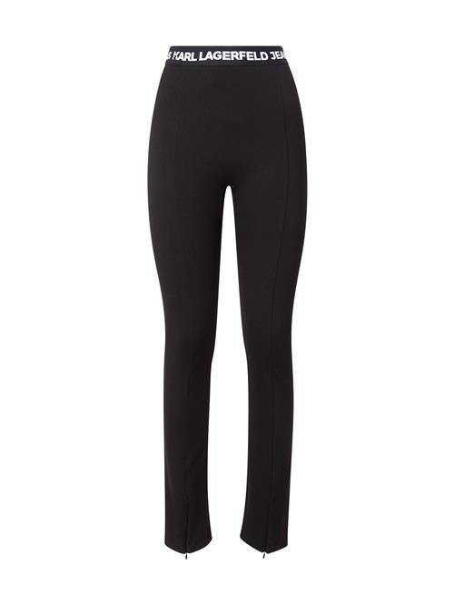 KARL LAGERFELD JEANS Leggings 'MILANO'  sort / hvid