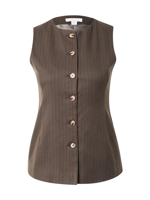 TOPSHOP Vest  brun / sort