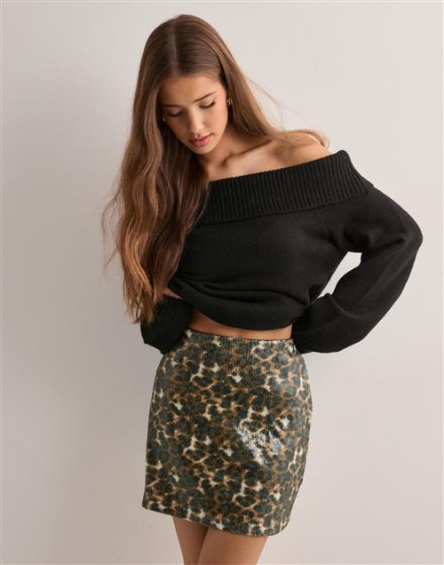 Only - Mønstret - Onlleo Sequins Short Skirt Pnt