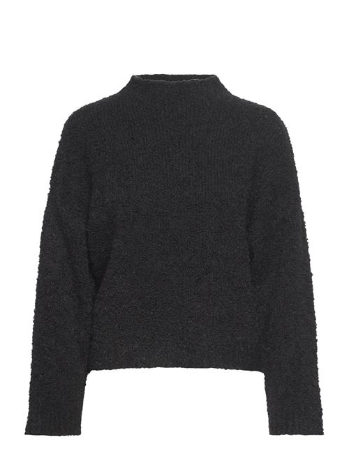 Minus Msjosette High Neck Cropped Knit Pu Minus Black