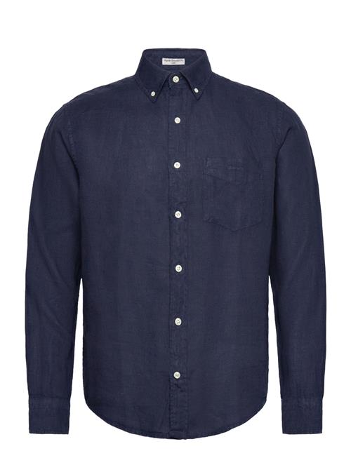 GANT Reg Gmnt Dyed Linen Shirt GANT Navy