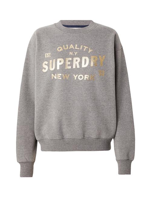 Superdry Sweatshirt 'Luxe'  guld / grå-meleret