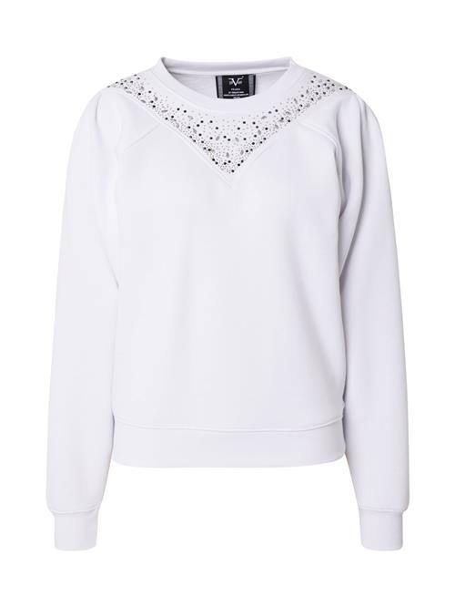 19V69 ITALIA Sweatshirt 'GIULIA'  sort / transparent / hvid