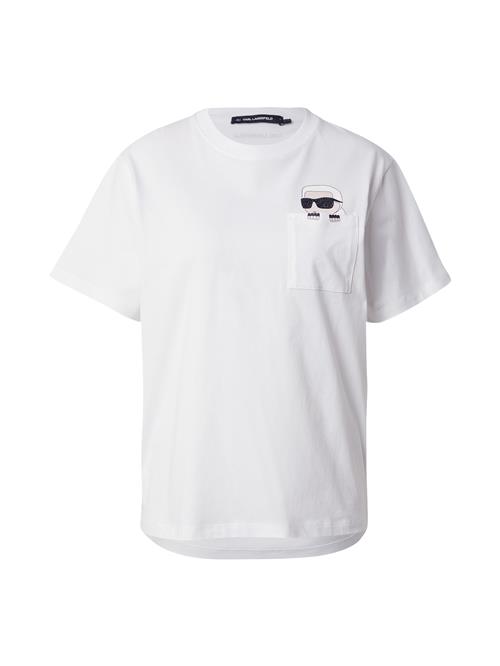 Karl Lagerfeld Shirts 'IKON PEAK-A-BOO'  creme / sort / hvid