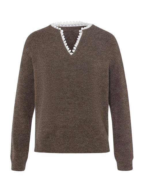 heine Pullover  brun / hvid